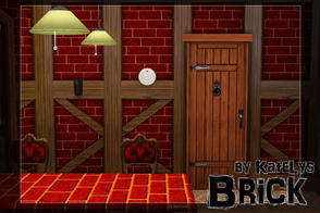 Sims 3 — Red brickwork by katelys — Red Brickwork