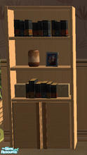 Sims 2 — GL Match Study - Bookcase 1 by Simaddict99 — GL match bookcase with doors, uses the end table textures