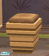 Sims 2 — GL Match Teen Room - Stool by Simaddict99 — GL match stool, uses the dbl bed wood texture