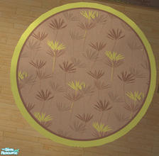 Sims 2 — GL Match Teen Room - Round Rug by Simaddict99 — modern brown & green rug recolor