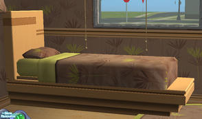 Sims 2 — GL Match Teen Room - Single Bed by Simaddict99 — GL match single bed. Uses the DBl texture and in game bedding