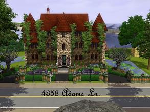 Sims 3 — 4358 Adams Ln by SimMonte — A creepy mansion for your neighborhoods. Features 6 bedrooms 4 bathrooms, wrap