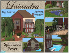 Sims 2 — Laiandra - 3 Bed Split Level Entry Home by Illiana — This beautiful home includes pool, covered deck, ponds,