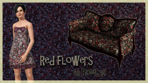 Sims 3 — Red flowers by katelys — Red flowers fabric