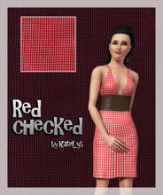 Sims 3 — Checked fabric by katelys — Red checked fabric