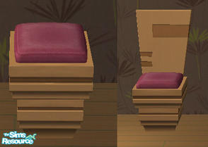 Sims 2 — GL Match Stool - Cushion RC Rose by Simaddict99 — rose cushion recolor