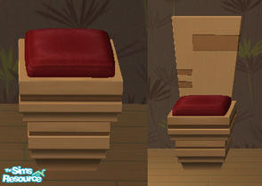 Sims 2 — GL Match Stool - cushion recolors - Cherry by Simaddict99 — cherry red cushion recolor