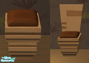 Sims 2 — GL Match Stool - cushion recolors-brown by Simaddict99 — chocolate brown cushion recolor
