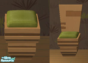 Sims 2 — GL Match Stool - cushion recolors Apple by Simaddict99 — apple green cushion recolor