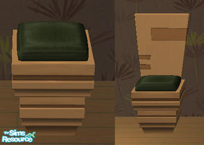 Sims 2 — GL Match Stool - cushion recolors - Forest by Simaddict99 — forest green cushion recolor