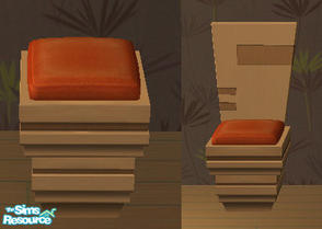 Sims 2 — GL Match Stool - cushion recolors - orange by Simaddict99 — orange cushion recolor