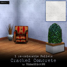 Sims 3 — Cracked concrete by Simaddict99 — cracked concrete pattern
