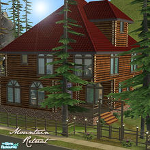 Sims 2 — Mountain Retreat - Furnished by Elena. — A beautiful home with 2 bedrooms, 2 1/2 baths, living, family room,