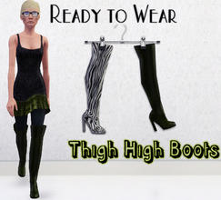 Sims 3 — Ready to Wear // Thigh High Boots by slice — Thigh high fashion boots. EDIT: A couple people have