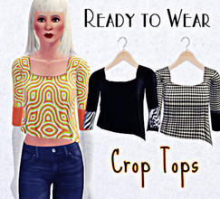 Sims 3 — Ready to Wear // Crop Tops by slice — A fashionable crop top that can be both serious and funky.