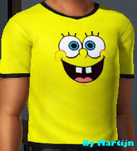 Sims 3 — SpongeBob Smile Tshirt by martijnaikema — This is the smile Spongebob Face. It is part of the SpongeBob