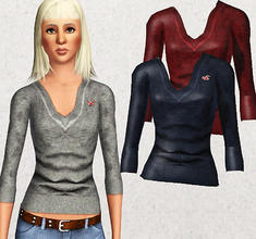 Sims 3 — Brand Recognition // Sweaters by slice — 3 Sweaters, 2 with the HCO logo and 1 without the logo.