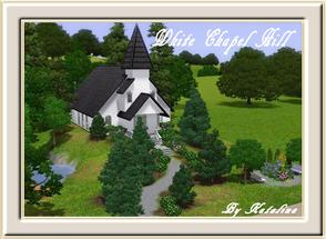 Sims 3 — White Chapel Hill by katalina — Designed especially for that special occasion. This little white chapel sits