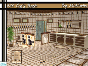Sims 2 — NK Cats Bath by MoMama — A bathroom with cat lovers in mind featuring a wide assortment of walls and floors