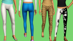 Sims 3 — AF/TF Leggings as Bottoms by slice — Leggings now available for everyday and sleepwear as bottoms.