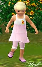 Sims 3 — New mesh - toddler body dress Winnie by dyokabb — New mesh toddler body dress Winnie the Pooh 