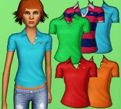 Sims 3 — Brand Recognition // TF HCO Polos by slice — 100% cotton pique, classic dry hand fabric, twill neck taping,