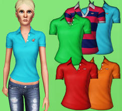 Sims 3 — Brand Recognition // AF HCO Polos by slice — 100% cotton pique, classic dry hand fabric, twill neck taping,