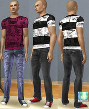 Sims 3 — OPJ_AM_DistressedJeans_Bottom by openhousejack —  Low rise skinny jeans bottom