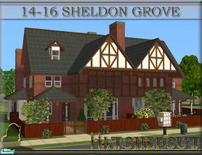 Sims 2 — 14-16 Sheldon Grove by hatshepsut — An attractive pair of English victorian mock tudor semi-detached dwellings.