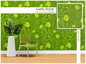 Sims 3 — Swirly Floral by Zelia by Annie_Leduc — Swirly floral pattern