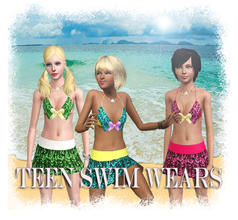 Sims 3 — Teen Swim Wears (Top) by ailivina — For your teen girls: everyday, swim, athlete 3 parts recolourable Enjoy