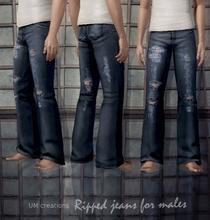Sims 3 — UM Ripped Jeans for males by UM_Creations — Many of you wanted me to make some male clothes, so i decided to