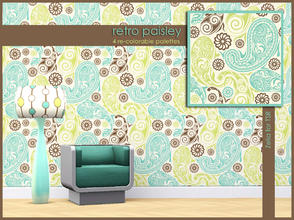 Sims 3 — Retro Paisley by Zelia by Annie_Leduc — Paisley Pattern