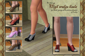 Sims 3 — Sneakers on high wedge heels by katelys — New shoes! Available for adult, young adult and teen females, intended