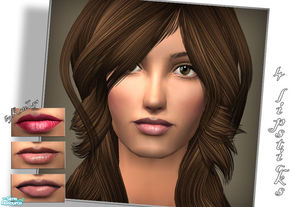 Sims 2 — 4 lipsticks by katelys — 4 different lipsticks for all ages and genres. The first one is actually hand-painted.