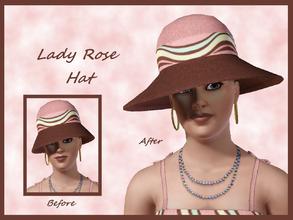 Sims 3 — MyLady Hat by mensure — It is wider than the original hat. 