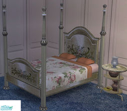 Sims 2 — Floral Victorian Small Bedroom Set  by jodler — Small set includes recolours of the vintage victorian bed and