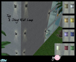Sims 2 — Tug 2Story Wall Lamp by DOT — Tug 2Story Wall Lamp. In between floors, outside wall lights. Light shining up and