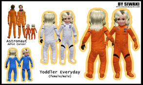 Sims 3 — Cute Toddler ASTRONAUT  (female/male)Everyday by siwaki — Cute Toddler ASTRONAUT Adult career -ASTRONAUT