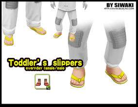 Sims 3 — cute toddler flip-flops (slippers)  famale/male//everday by siwaki — cute toddler flip-flops (slippers)
