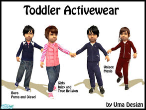 Sims 2 — Toddler Activewear & Sportswear - SET by Uma Design — Who is more active than a toddler? Give them outfits
