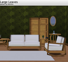 Sims 3 — Large Leaves by Newtlco — Neat pattern for neat lounges.