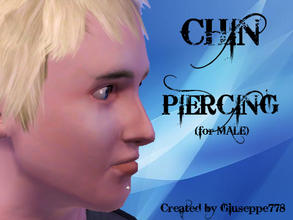 Sims 3 — Chin Piercing (for Male) by Giuseppe778 — Chin Piercing for Male young adults and adults. NOTE: You can change