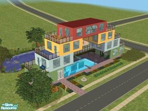 Sims 2 — Rainbow sims2-for Denise! by maxi king — My sims3 house made in sims2!It got alot room,a pool and a