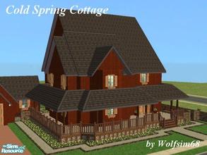 Sims 2 — Cold Spring Cottage by Wolfsim68 — This family home features an Entrance, Living, Kitchen/Dining & a Toilet