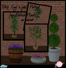 Sims 2 — Tug Tiny Lights Potted by DOT — Tug Tiny Lights for Potted plants. No Cheat. *THIS IS THE BASE MESH* Sims 2 by