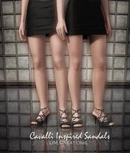 Sims 3 — UM Cavalli Inspired Sandals by UM_Creations —  Studded leather sandals with two recolorable parts, available