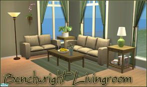 Sims 2 — Benchwright Living Room by sim_man123 — New small living room set - contains only 4 items. Coffee Table, End