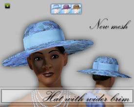 Sims 3 — CD_Hat with Wider Brim by TSR Archive — Lovely hat for summer days, with a wider, flatter brim. For females