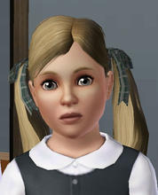 Sims 3 — FemaleChildRibbonPigtails by rose-maman — Female Child Ribbon Pigtails, recolorable fully...:0)